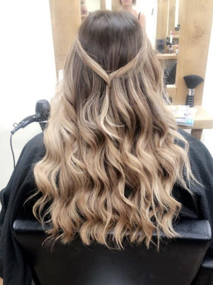 brown wavey hair